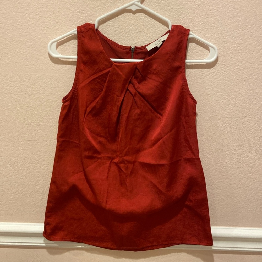 Loft Red Fancy Top